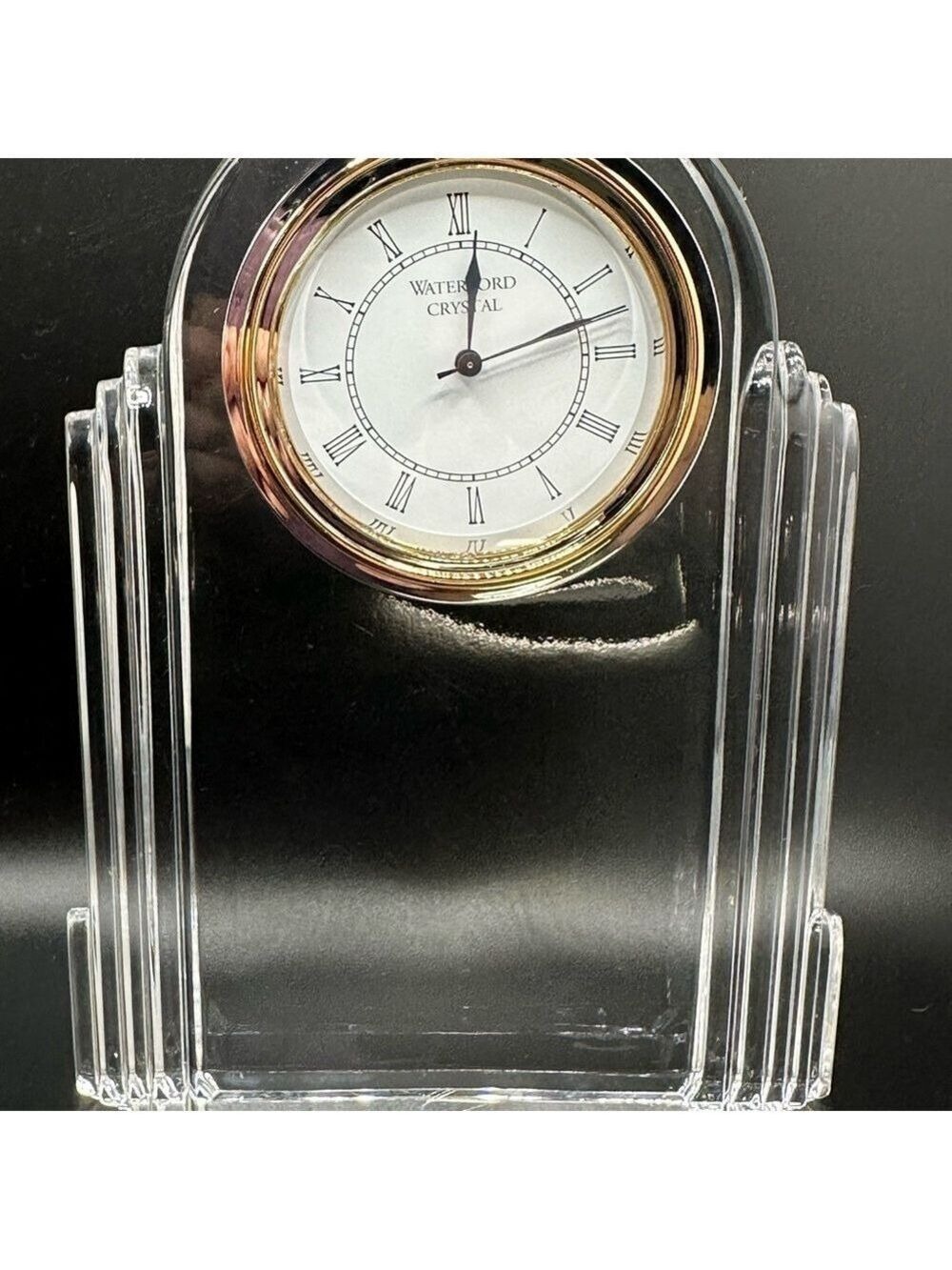 Waterford Crystal Art Deco Clock - Large 7" Tall - Picture 6 of 16
